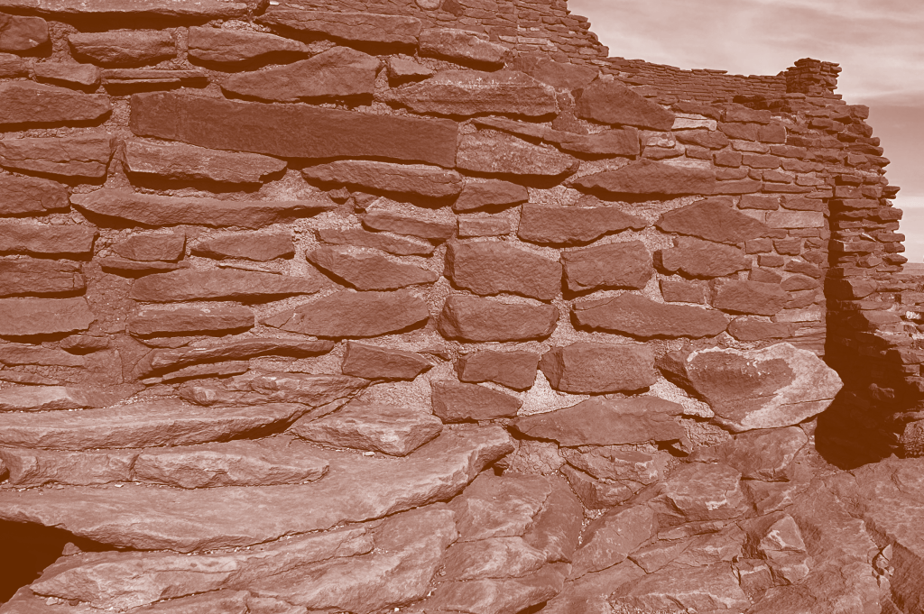 Close up of the building in the Wukoki Pueblo